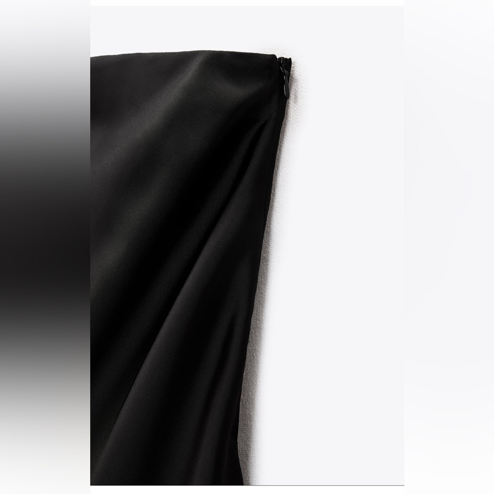 ZARA BLOGGERS FAV SATIN EFFECT DRESS - Picture 5 of 8